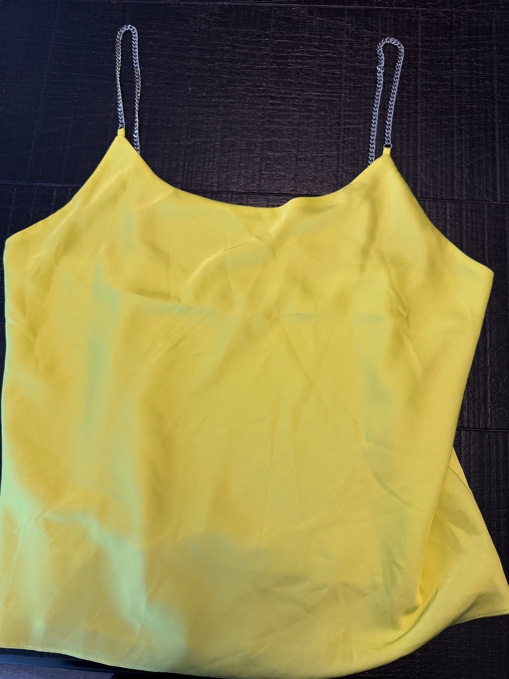 Rachel Zoe Bright Yellow Chain-Strap Camisole